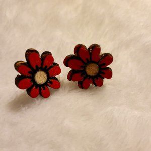 Hand Crafted Flower Stud Earrings
